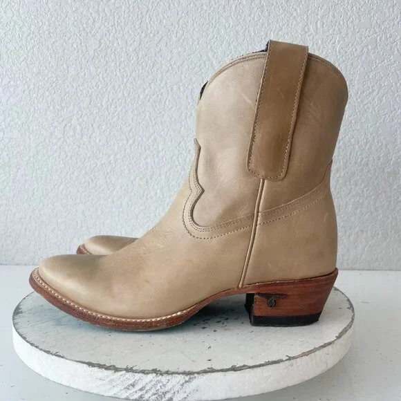 Lane PLAIN JANE Womens Cowboy Bootie 7.5 Butterscotch Western Cowgirl Ankle Boot - Picture 5 of 11